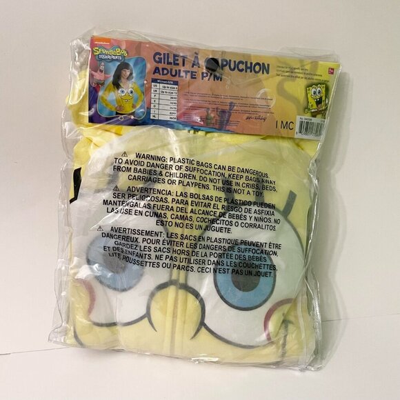 Spongebob Squarepants Hoodie Zip up Hooded Sweatshirt SpongeBob Adult S/M - Picture 4 of 8